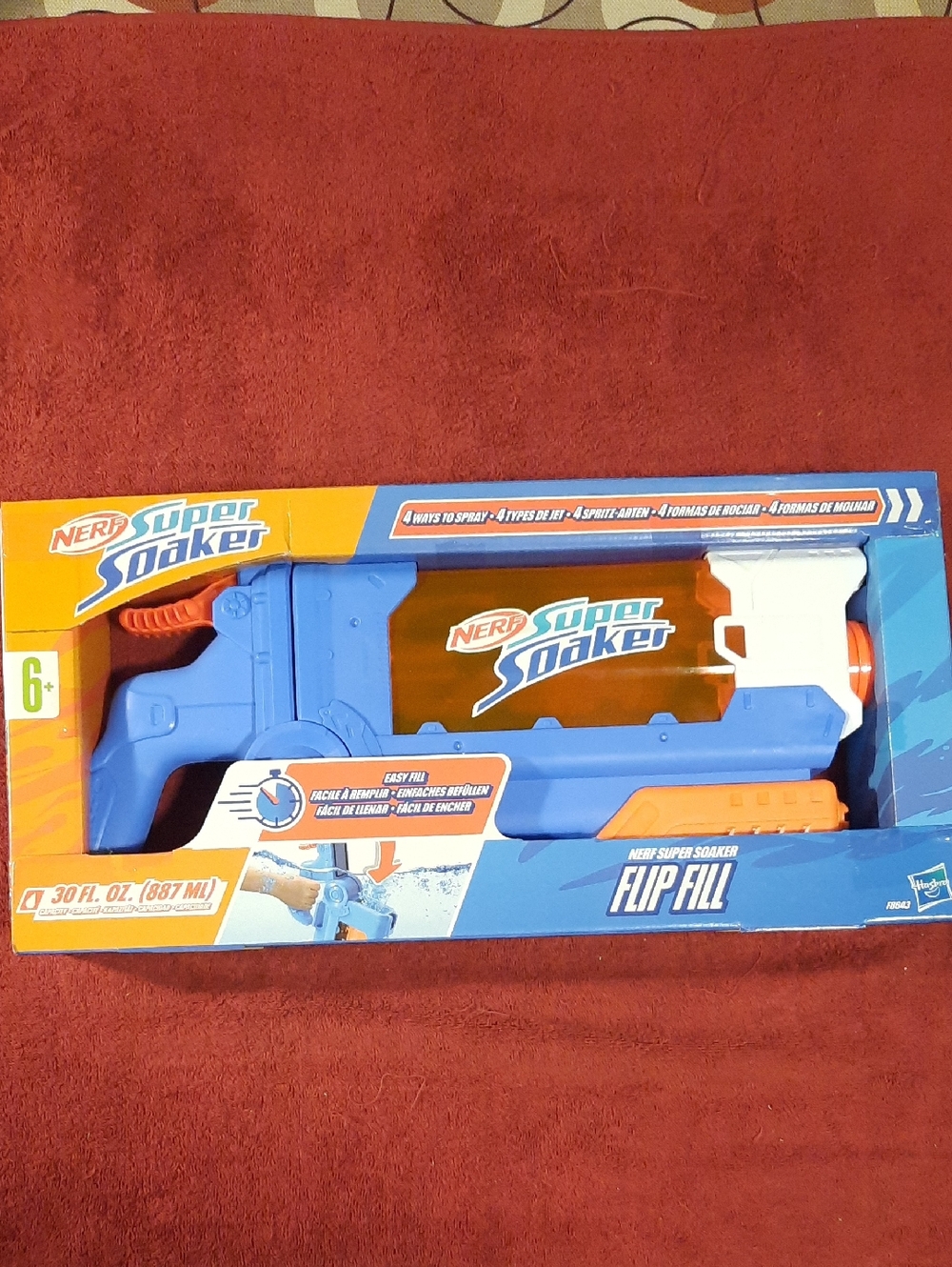 Nerf Super Soaker Flip Fill Water Blaster - Blue, Orange & White